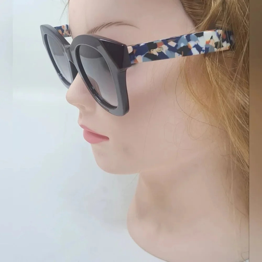 Fendi Womens Sunglasses Chromia Mauve Gradient Square FF0204/S 5ND/J8 48-23-140 - Picture 8 of 16